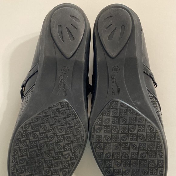 Dansko Nanette Black Leather Croc Print Mary Jane Flats Shoes Women's 39 US 8.5 - Picture 15 of 16